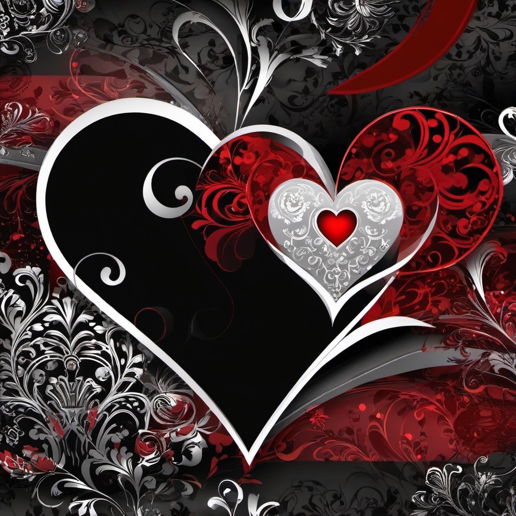 Heart Background Wallpaper - black and red heart wallpaper  