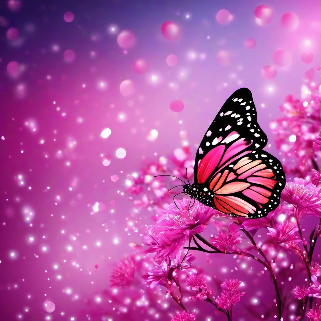 Butterfly Background Wallpaper - glitter pink butterfly wallpaper  