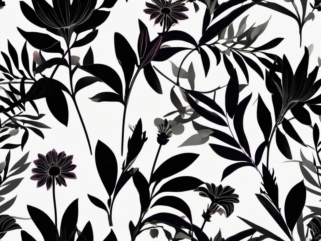 Black And Flower Wallpaper  ,desktop background wallpaper