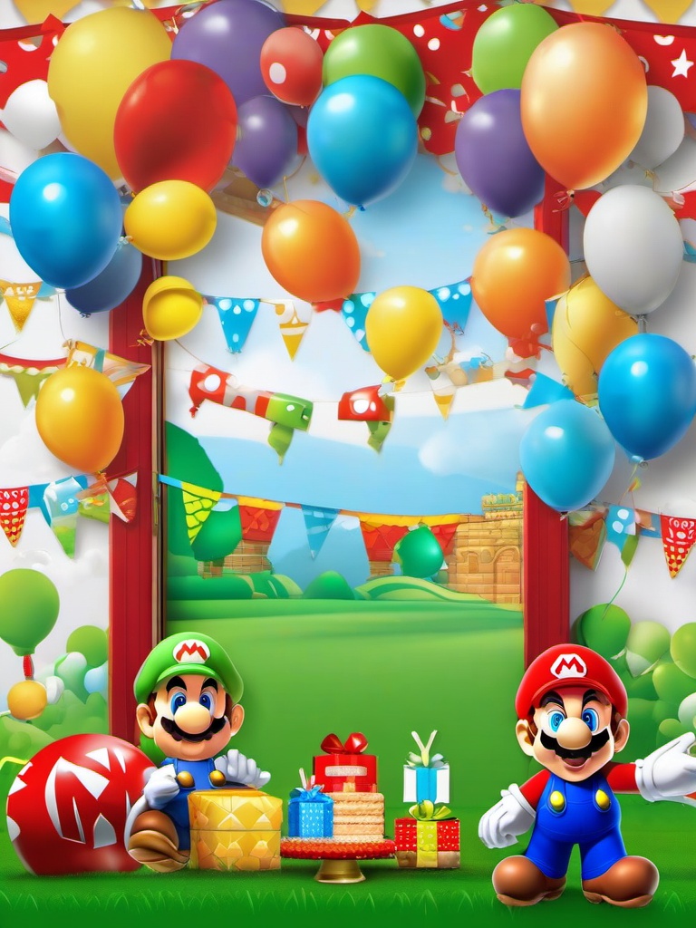 Birthday Background Wallpaper - mario birthday backdrop  