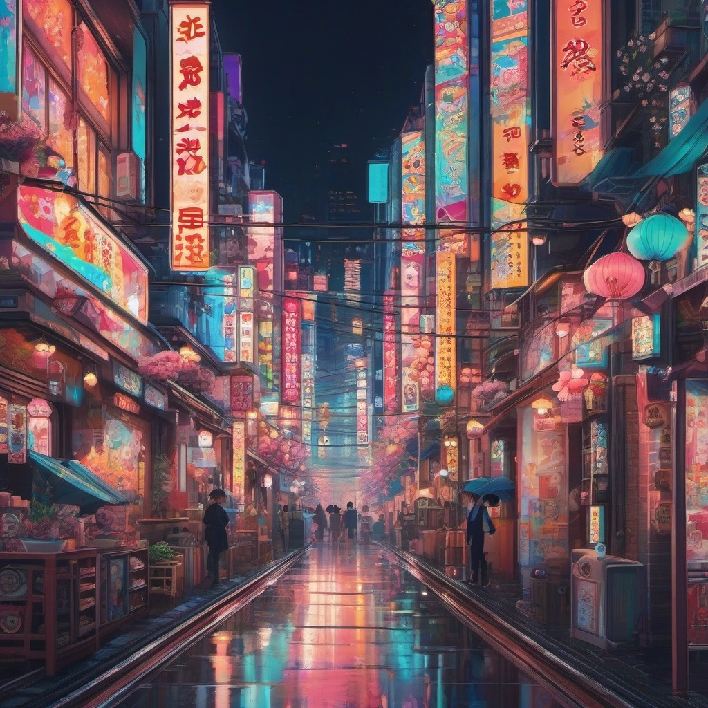 Kawaii Wallpaper - Kawaii Culture in the Streets of Tokyo  wallpaper style, intricate details, patterns, splash art, light colors