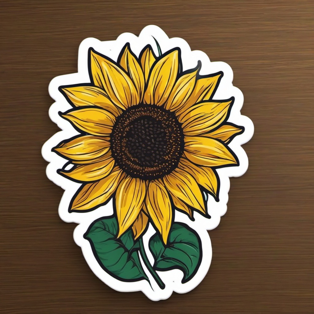 Sunflower Seed Sticker - Tiny sunflower seed, ,vector color sticker art,minimal