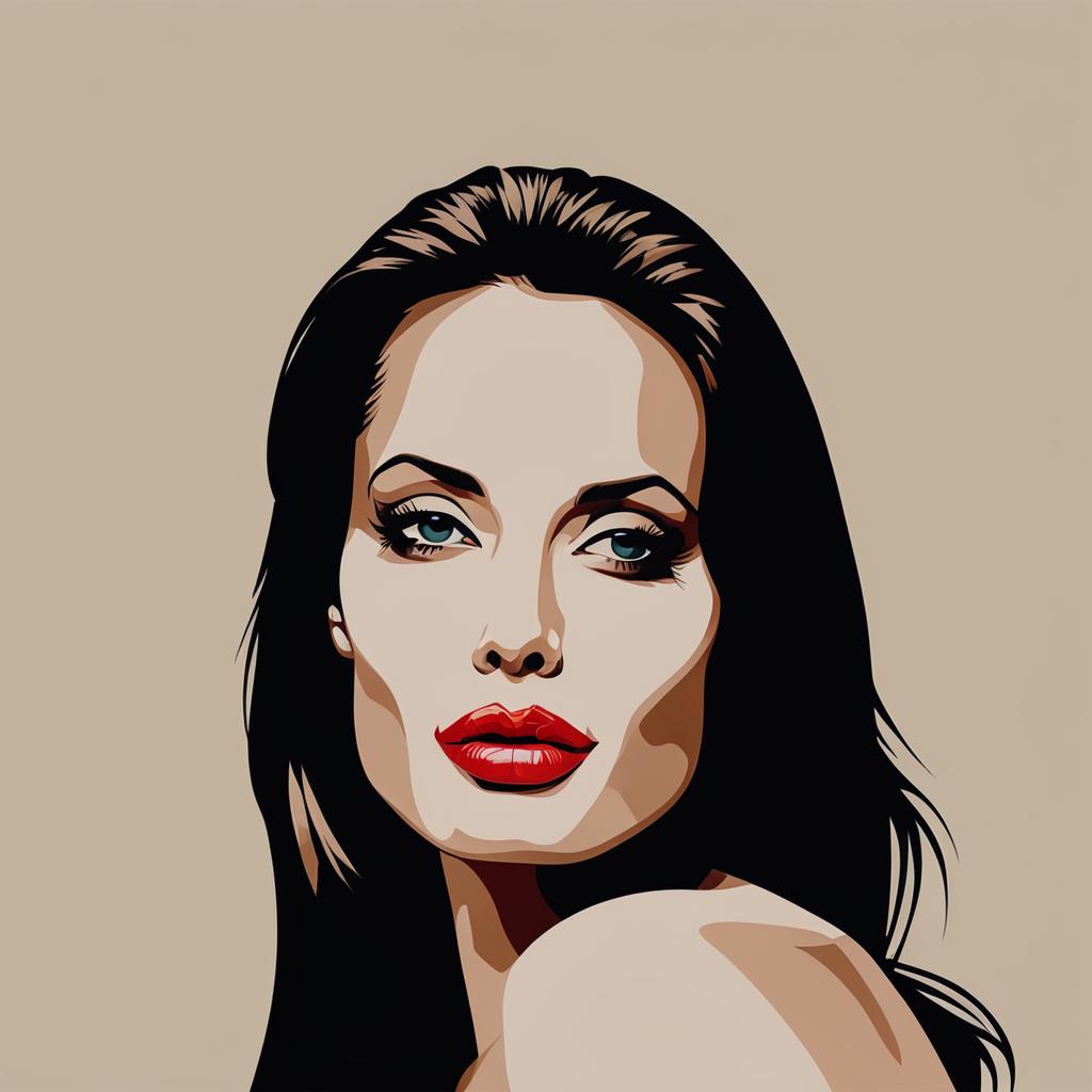 angelina jolie tattoo minimalist color design 