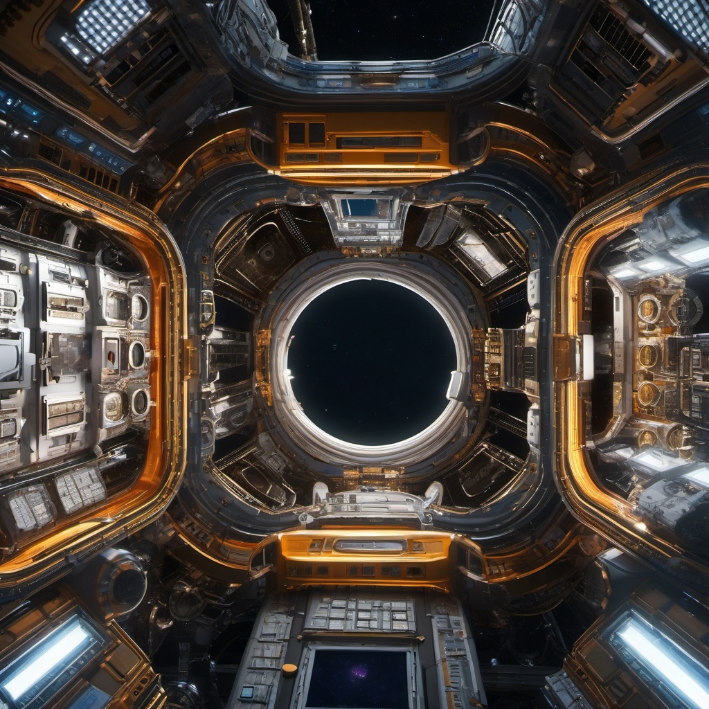 Space Station Desktop Backgrounds intricate details, patterns, wallpaper photo