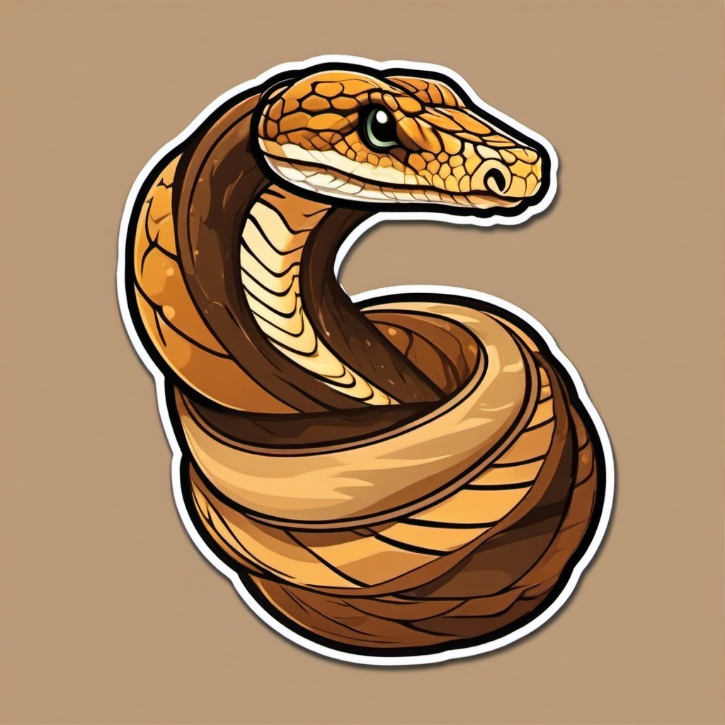 Sidewinder cartoon - snake that moves sideways in desert sand  cartoon sticker style