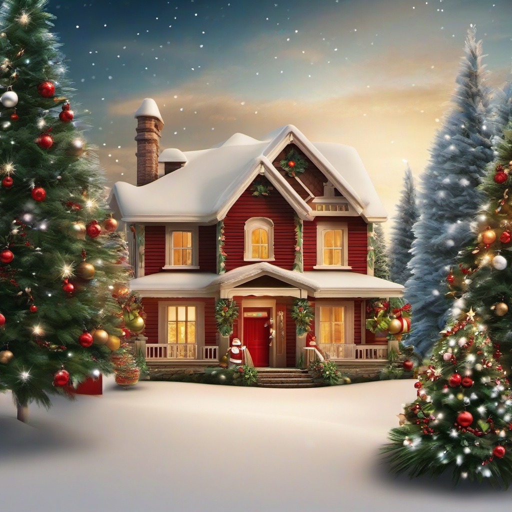 Christmas Background Wallpaper - christmas house backdrop  