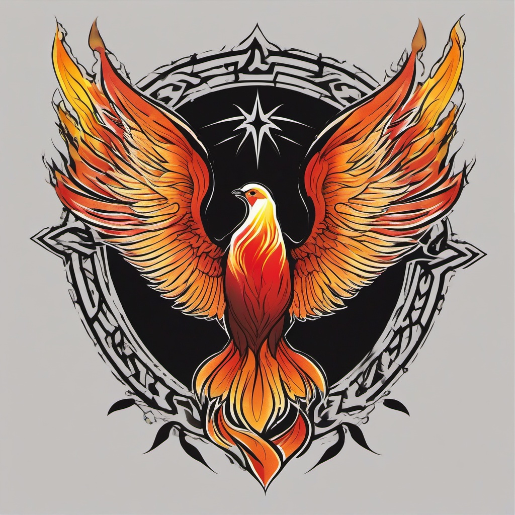 holy spirit fire tattoo  simple color tattoo,white background