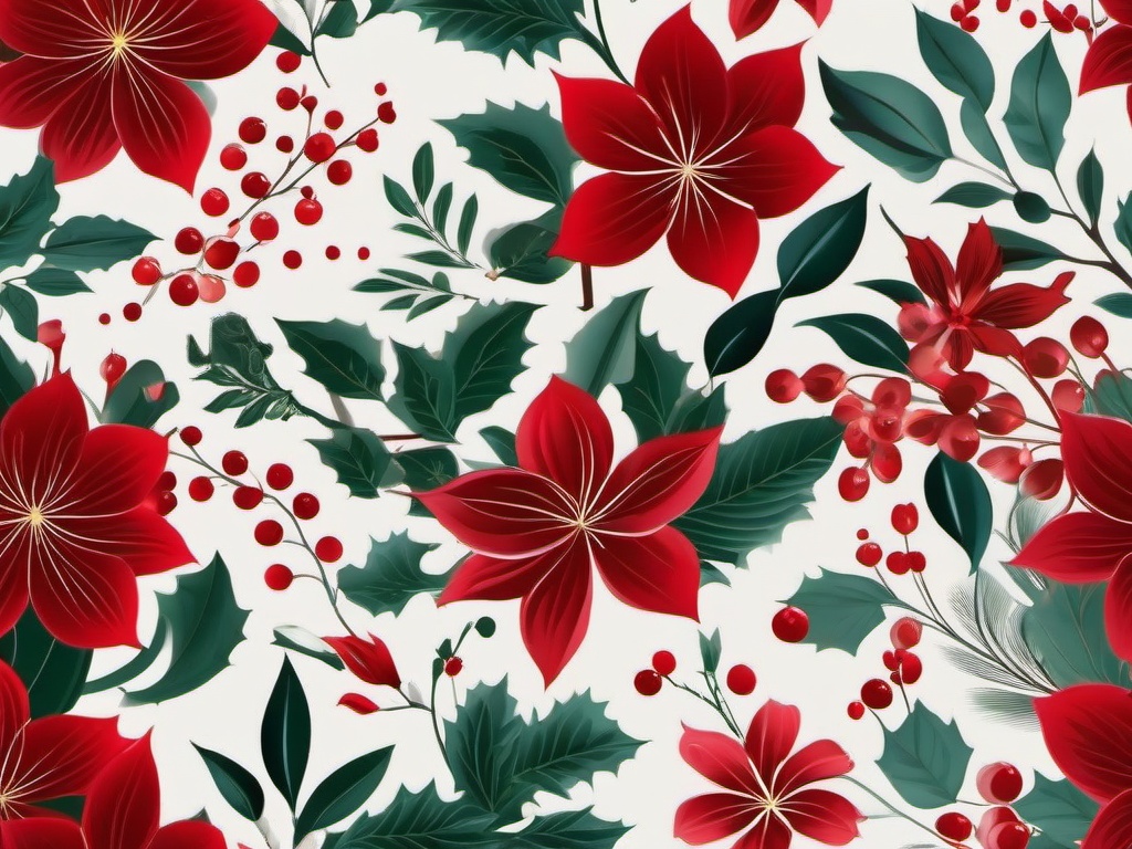 Christmas Floral Wallpaper  