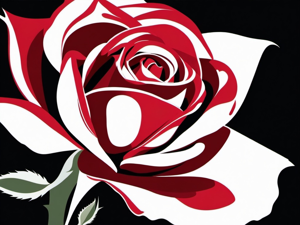 Red Rose Black Background-Deep black with a large, vibrant red rose in the center  background wallpaper