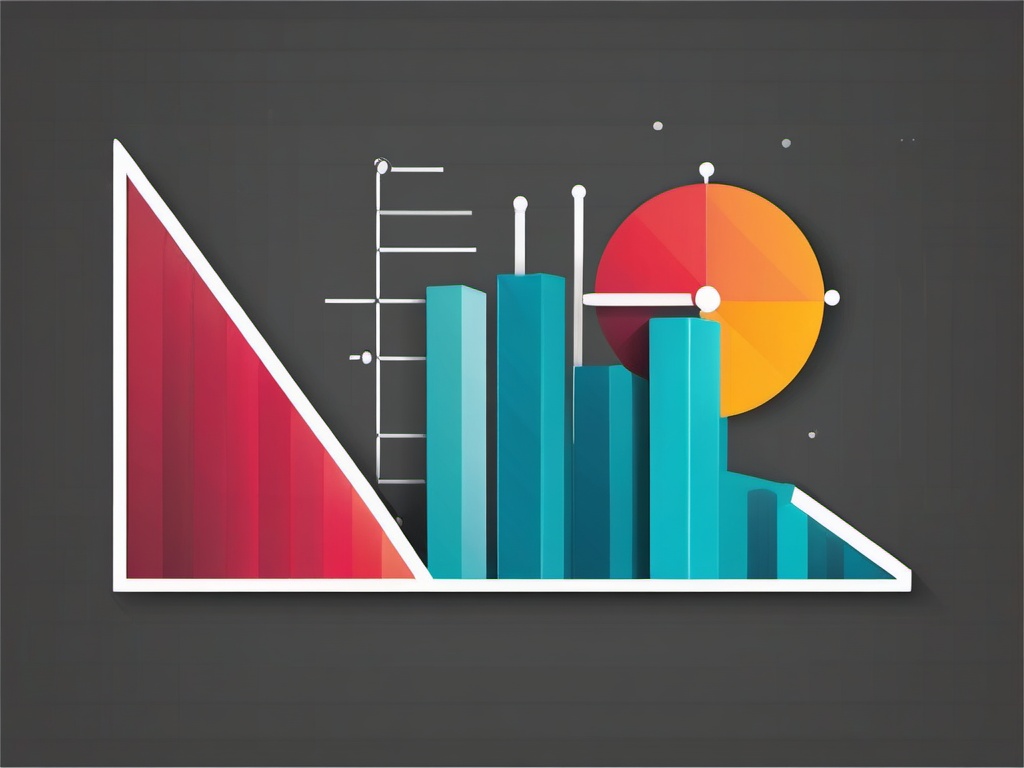 Graph clipart - Graph icon representing data and statistics,  color clipart, vector art