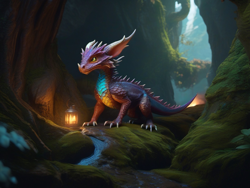 Kobold Sorcerer's Tiny Dragon Familiar detailed matte painting, deep color, fantastical, intricate detail, splash screen, complementary colors, fantasy concept art, 8k resolution trending on artstation unreal engine 5