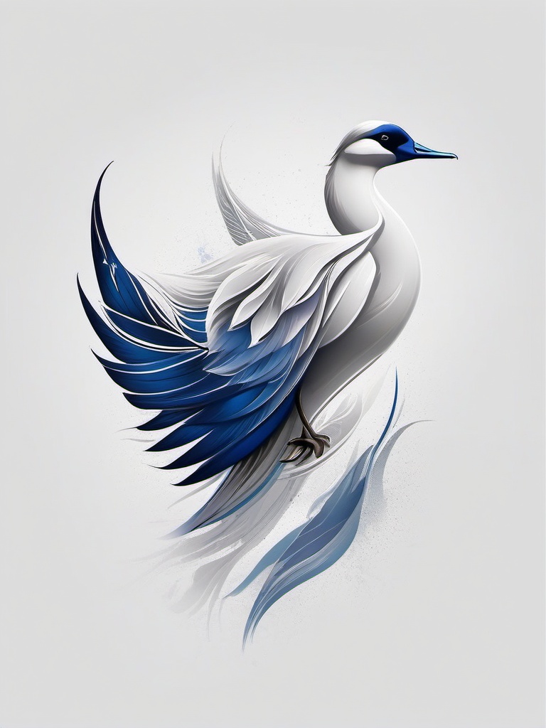 Grey Goose Tattoo - A tattoo inspired by the Grey Goose vodka brand, showcasing elegance and sophistication.  simple color tattoo design,white background