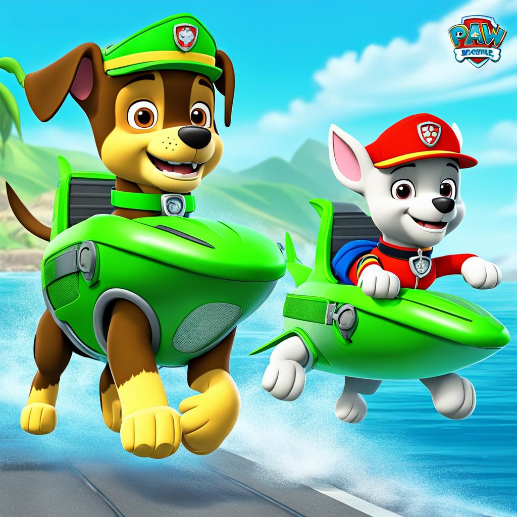 paw patrol coloring pages - rocky and zuma race to save a stranded dolphin. 