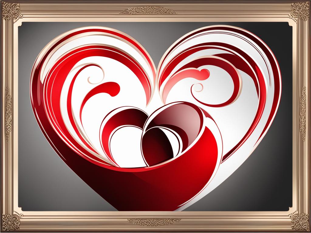 love clipart - two hearts intertwined in a romantic embrace 