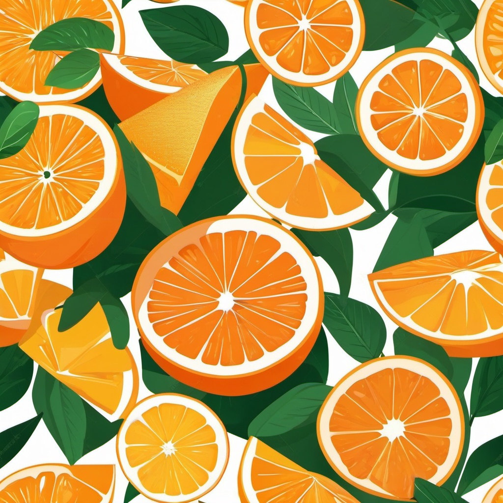 Orange Wedge Clipart - Wedge of fresh and juicy orange.  color vector clipart, minimal style