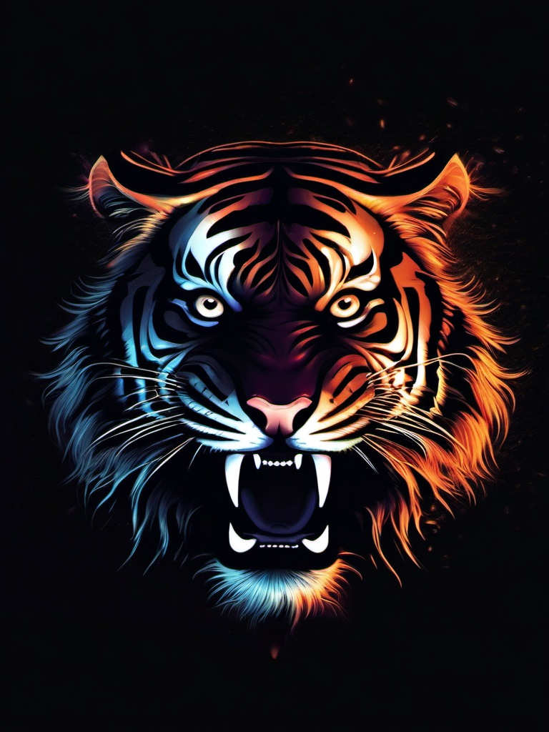 Tiger Dark Wallpaper  ,mobile iphone background wallpaper