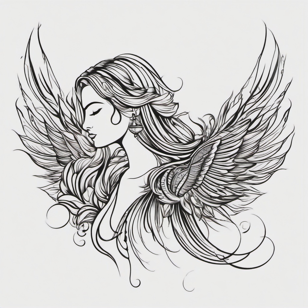 unique virgo tattoos for females  simple vector color tattoo