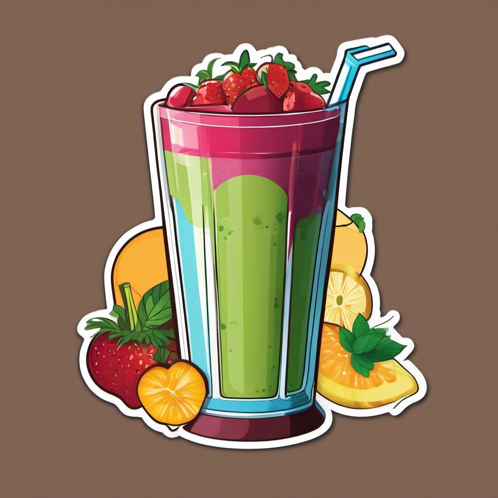 Healthy Smoothie sticker- Nutrient-packed Goodness, , color sticker vector art