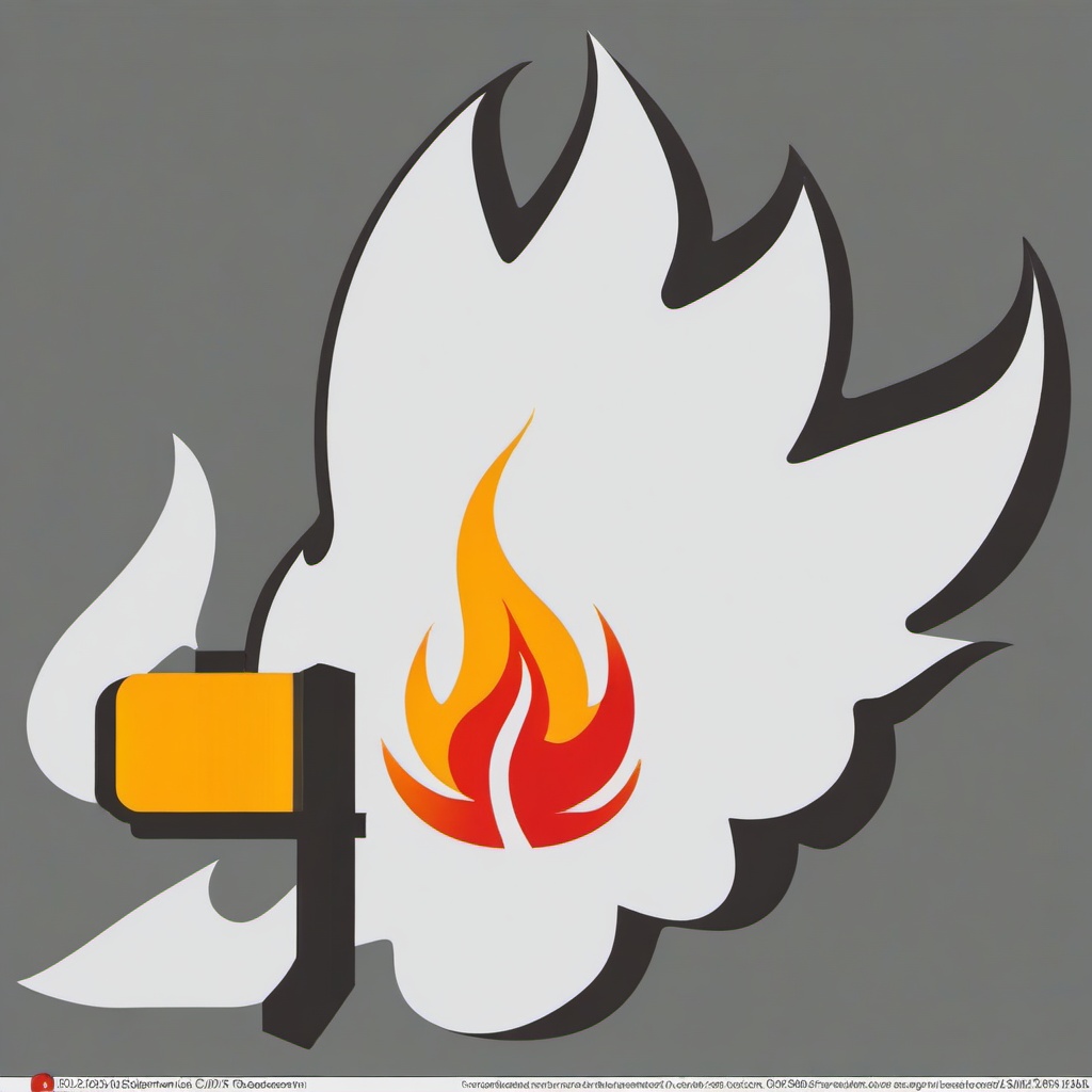 Flame clipart - flame in a safety symbol  vector clipart