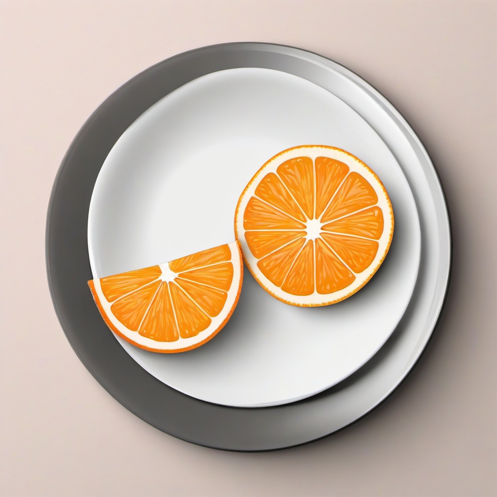 Orange clipart - orange slice on a plate  clipart