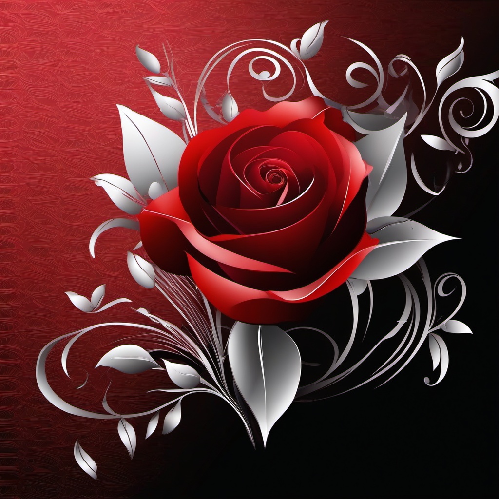 Red Background Wallpaper - black background with red rose  