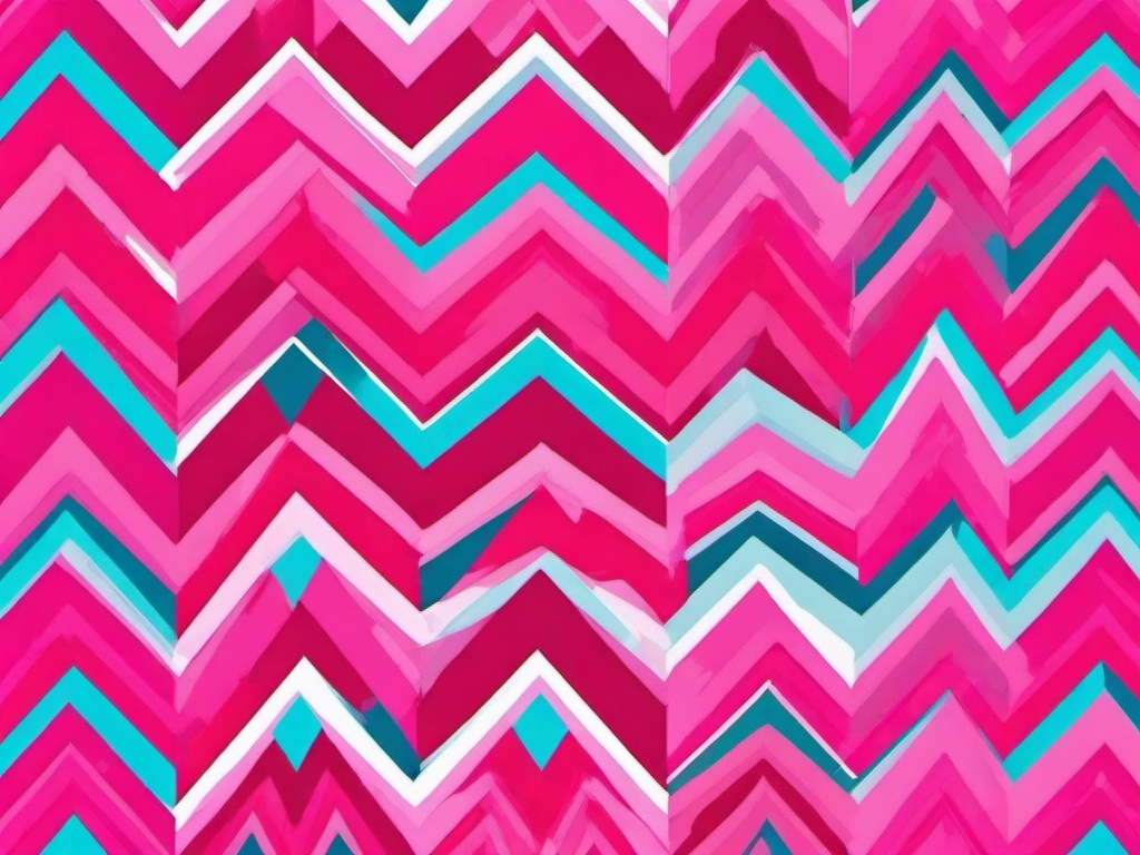 Desktop Pink Wallpaper-Bright pink wallpaper with bold chevron patterns for a trendy look  background wallpaper