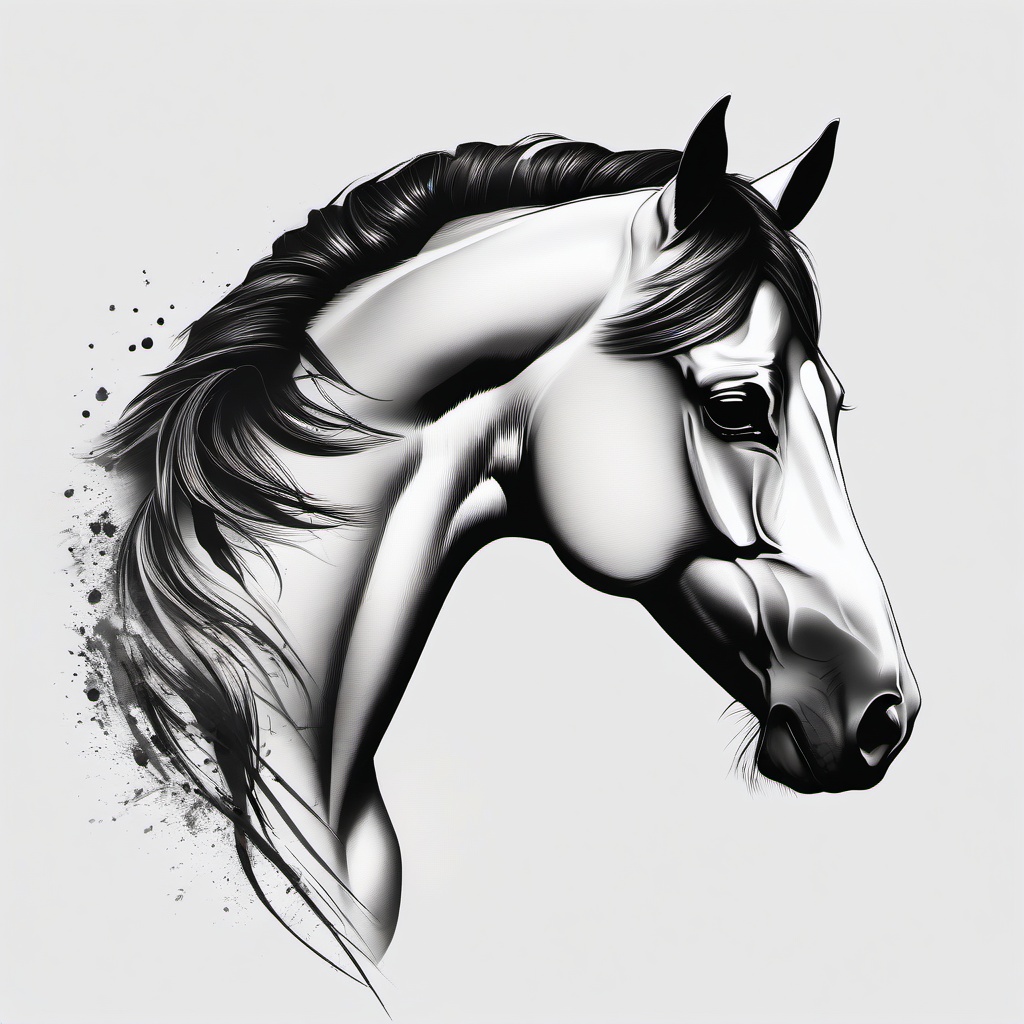 tattoo horse images  simple tattoo,minimalist,white background