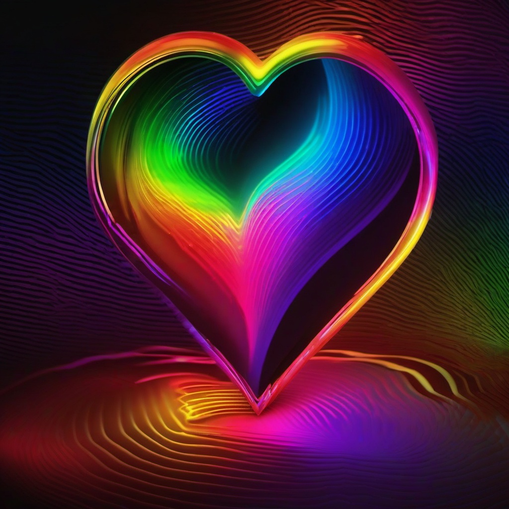 Rainbow Background Wallpaper - neon rainbow heart wallpaper  
