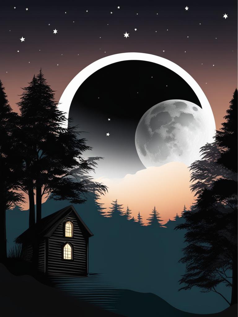 moon clipart - illuminating the night with its glow. 