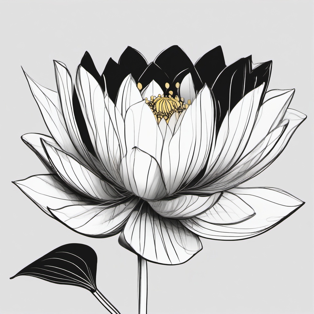 sketch of lotus  minimal rough sketch scribbles,doodles,black and white