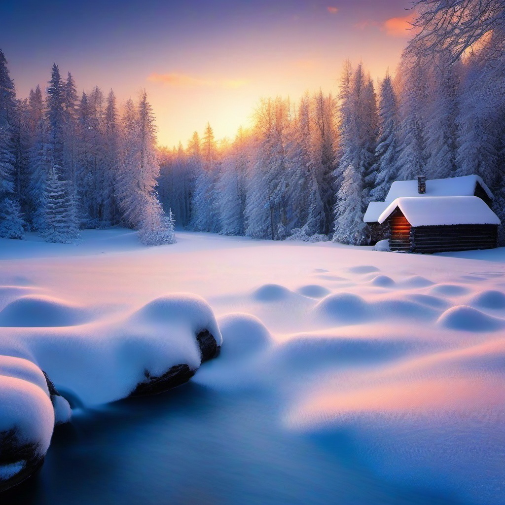 Snow Background Wallpaper - winter scene wallpaper  