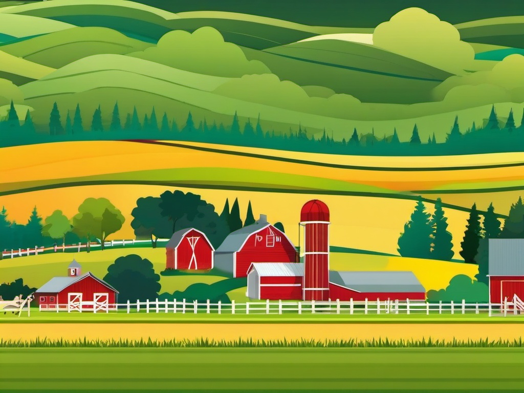 Summer Farm Wallpaper  background