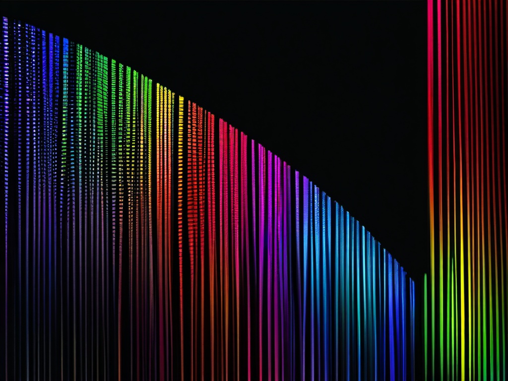 Rainbow With Black Background Wallpaper  