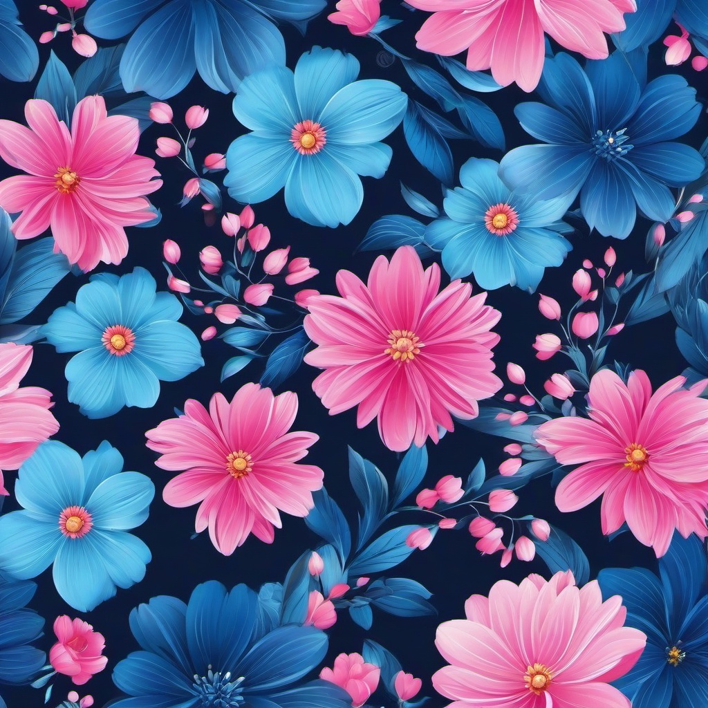 Flower Background Wallpaper - blue and pink flower background  