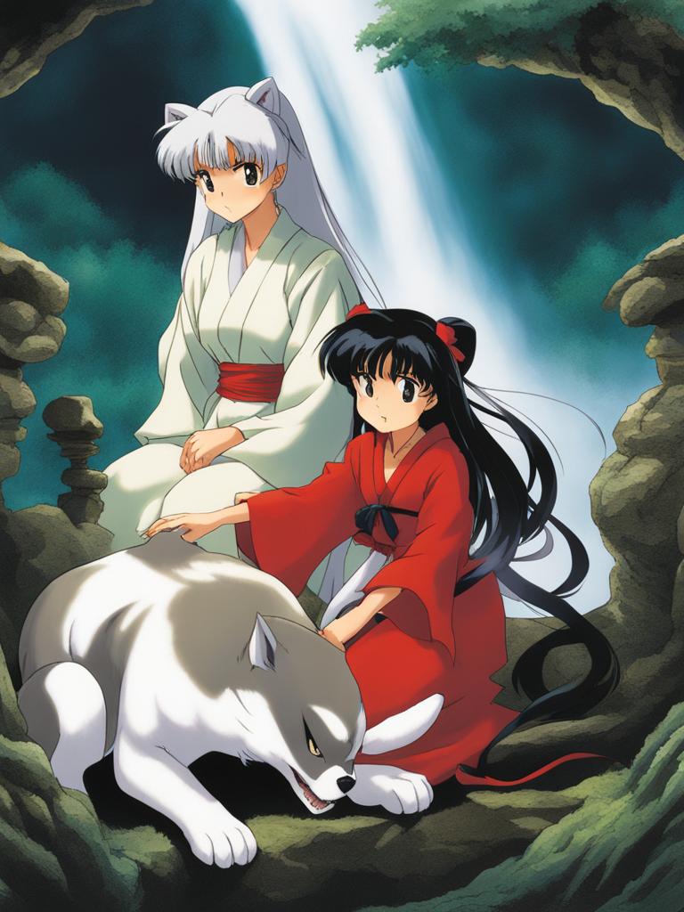 kagome higurashi and inuyasha traverse the mystical bone eater's well between eras. 