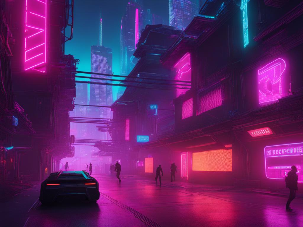 naccholen - executes parkour and stealth tactics in a neon-drenched cyberpunk city. 