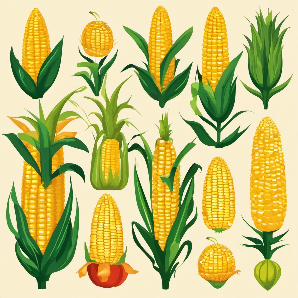 Corn clipart - corn themed gifts  vector clipart