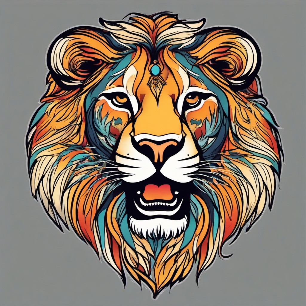 simple leo tattoo  simple vector color tattoo