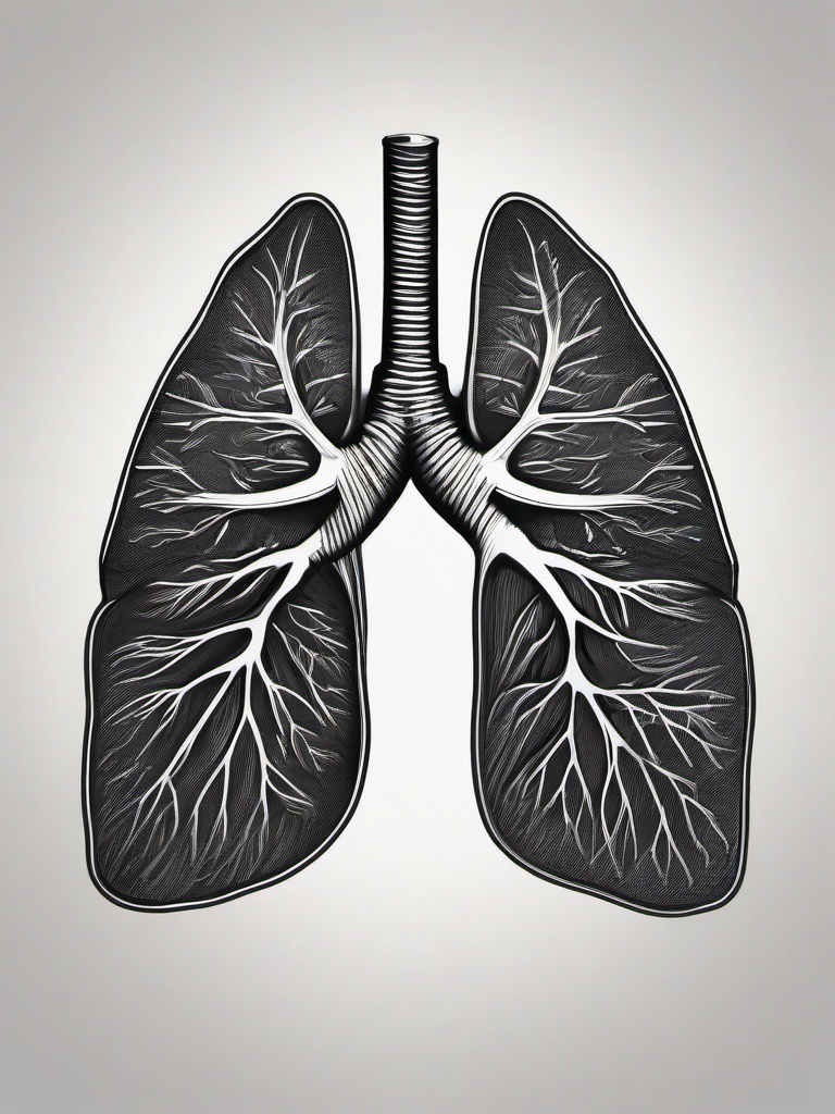 sketch of lungs  minimal rough sketch scribbles,doodles,black and white