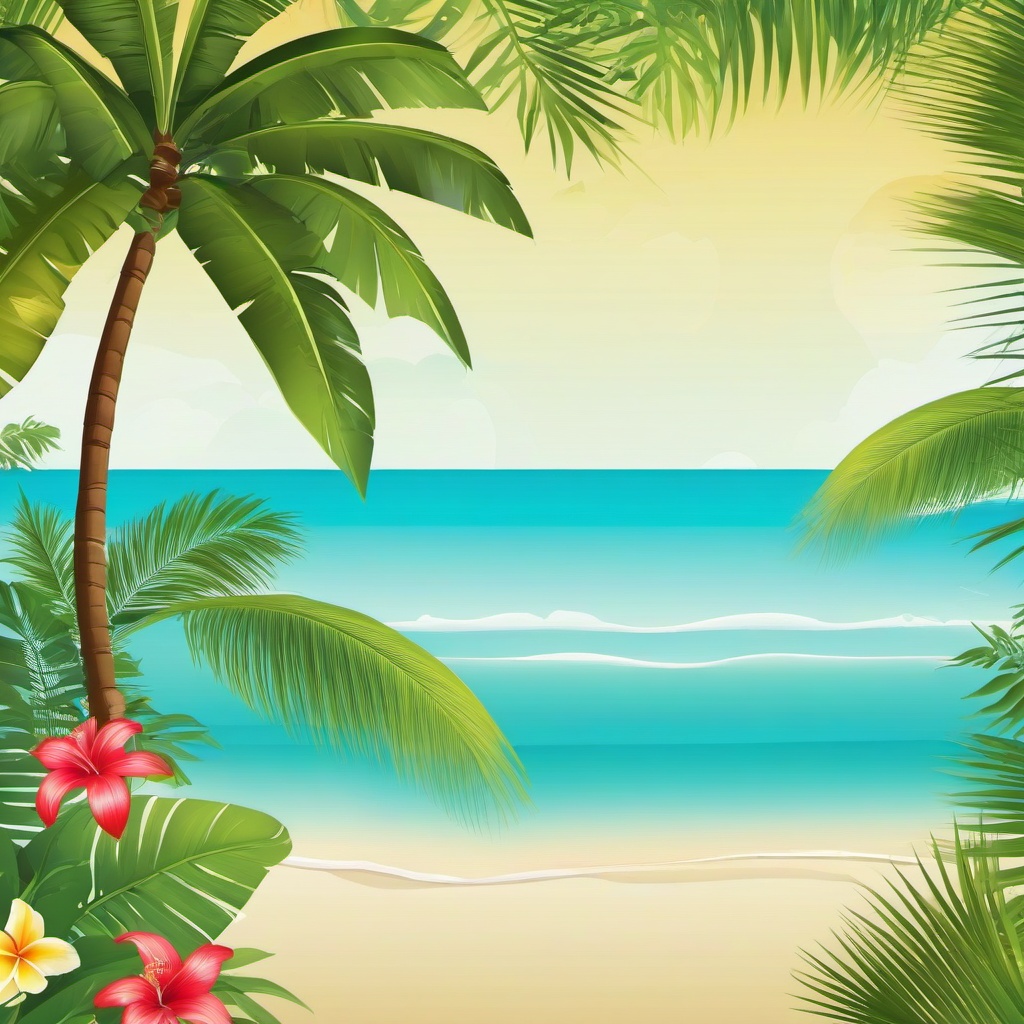 Beach background - tropical vacation background  