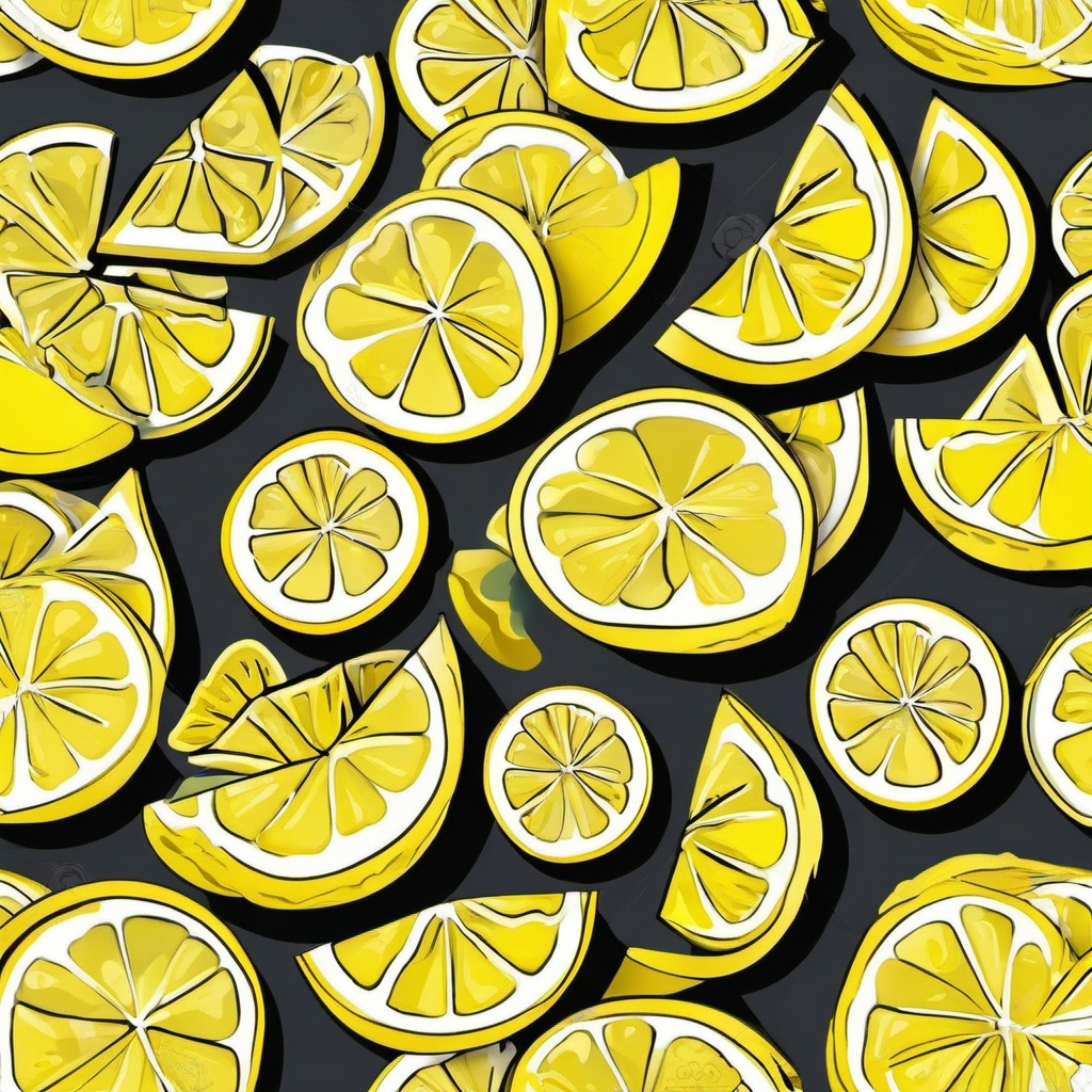 Lemon clipart - lemon pie with a slice cut out  color,minimalist,vector clipart