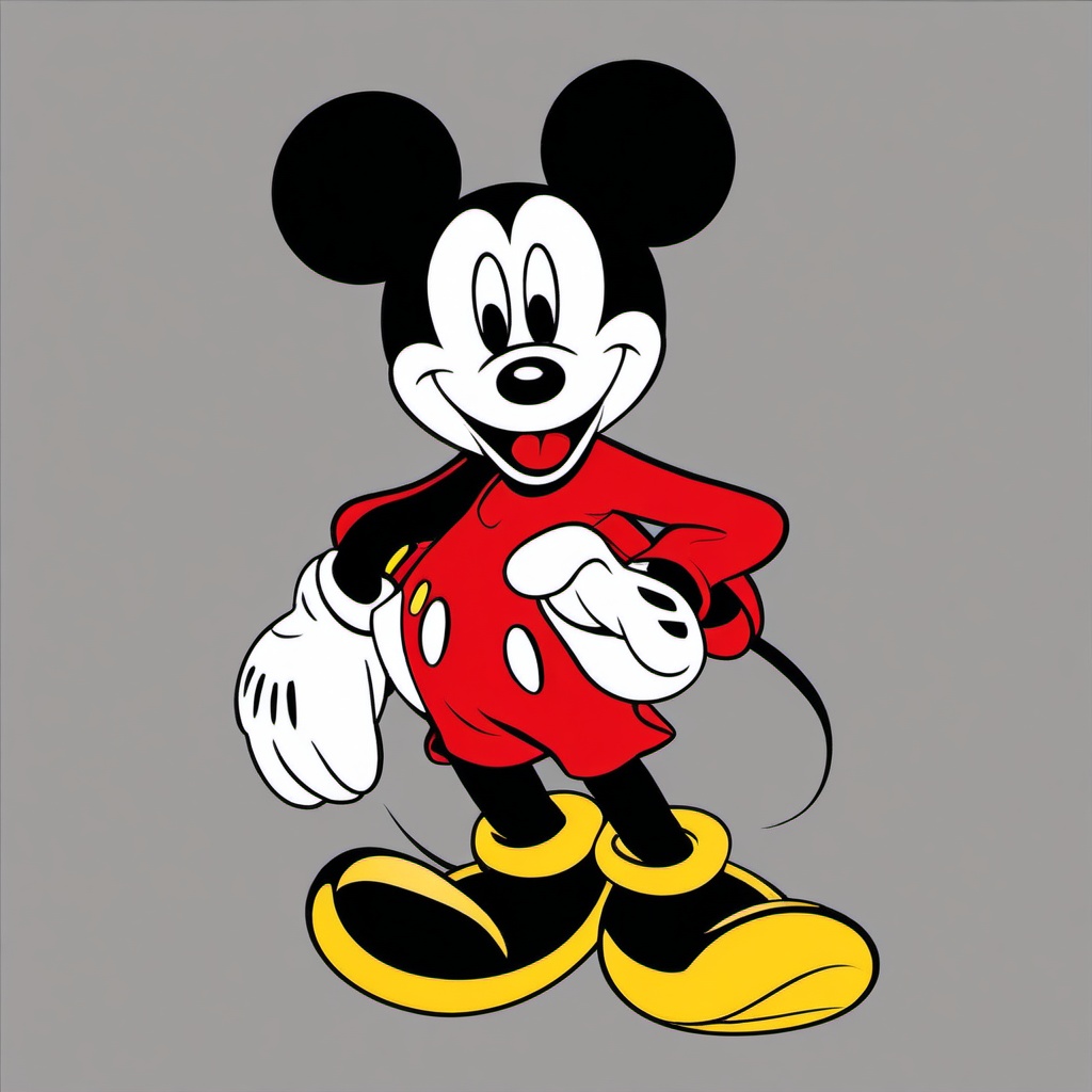 Mickey Mouse clipart - Mickey Mouse waving and smiling  