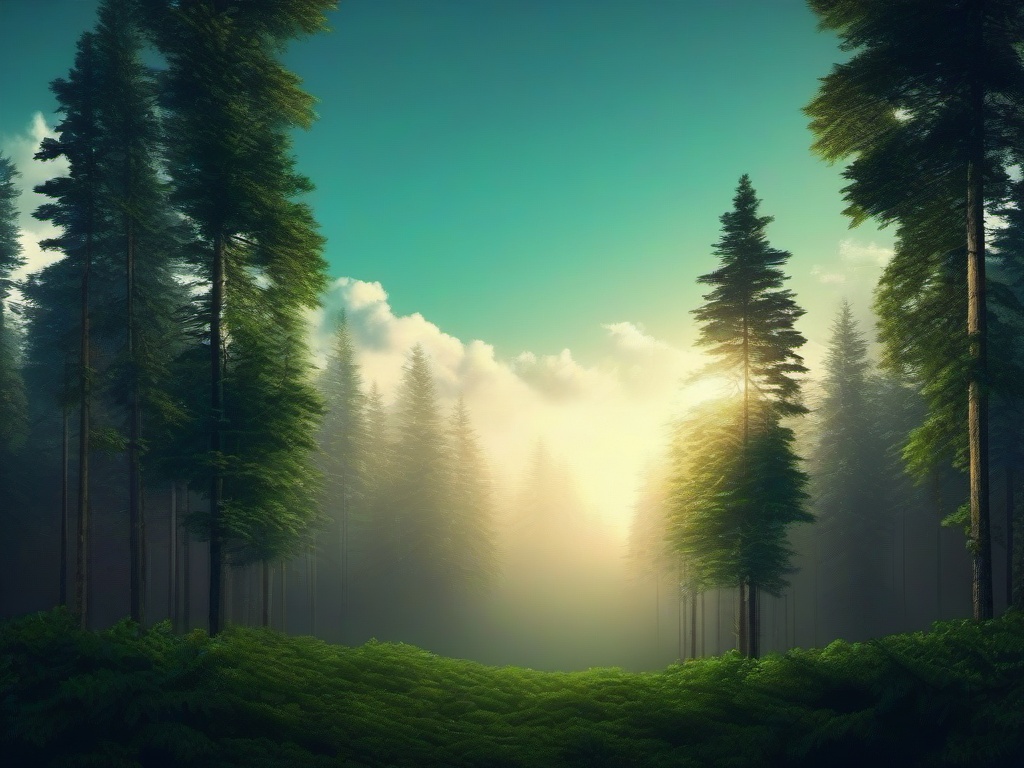 Forest With Sky Background  ,desktop background wallpaper