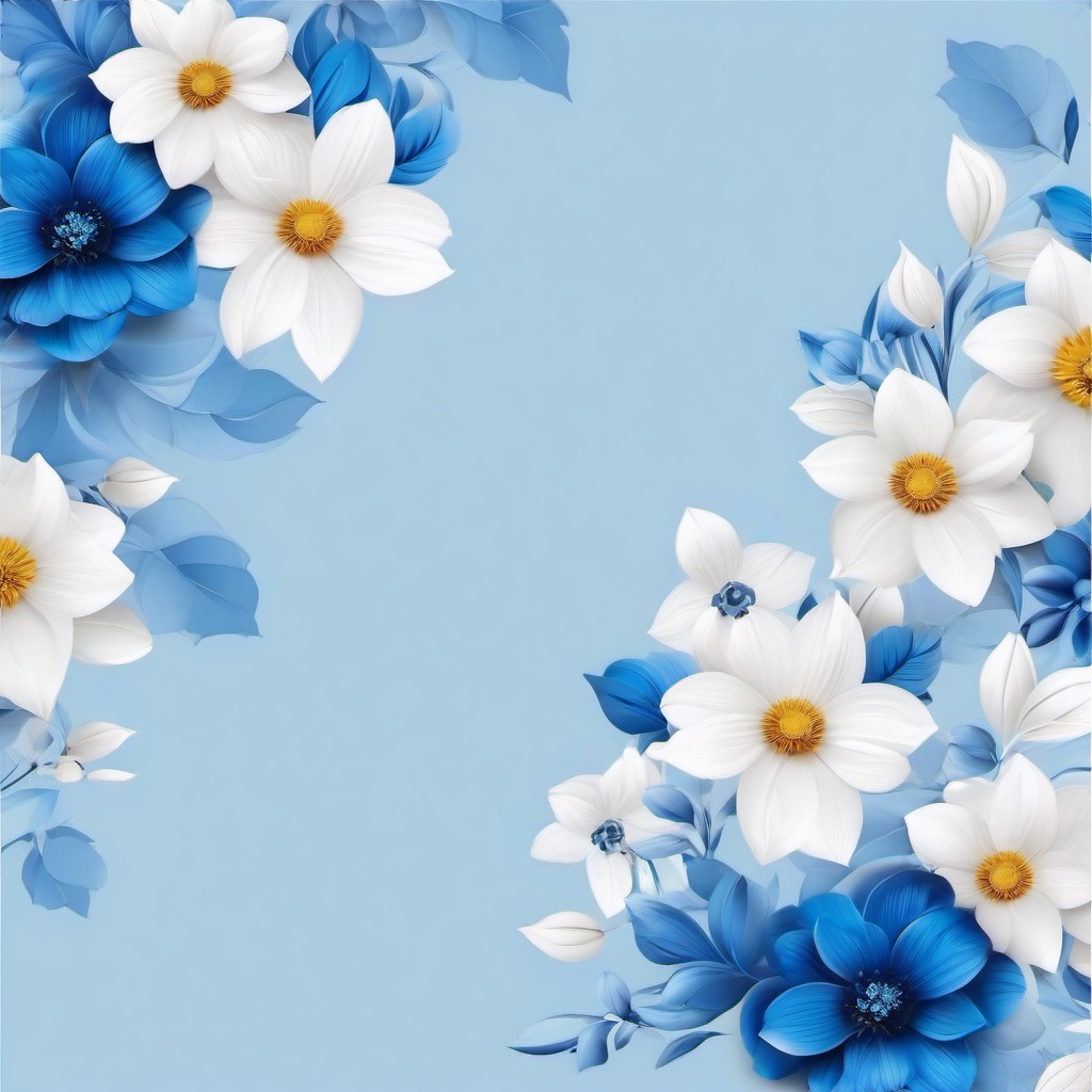 Flower Background Wallpaper - blue flower with white background  