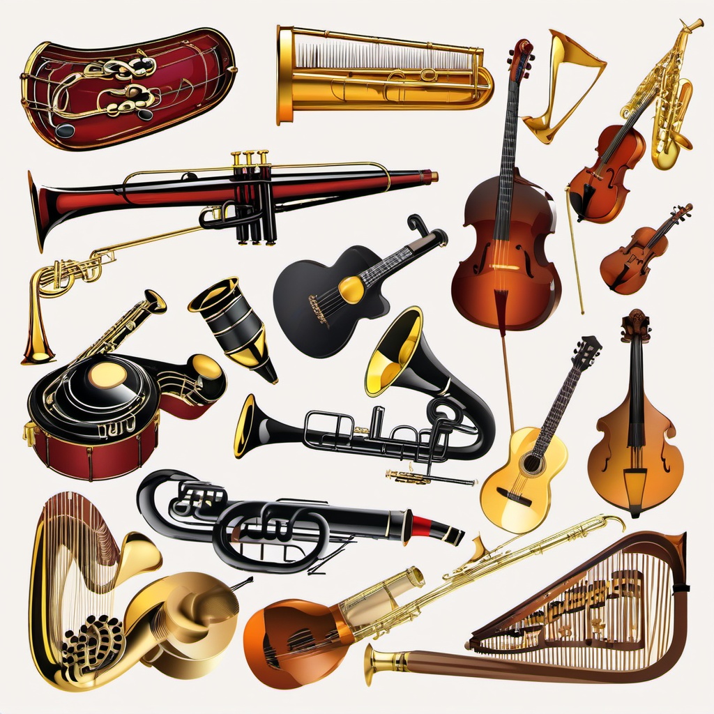 Music Clipart, Musical notes and instruments. 