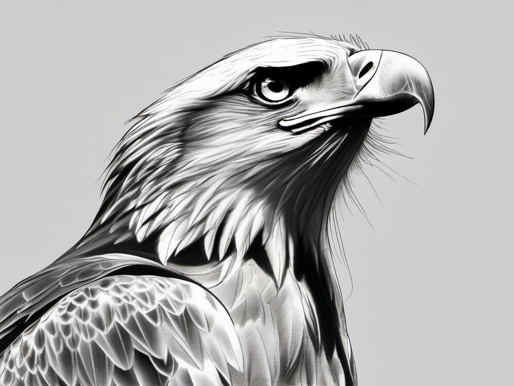 pencil sketch of eagle  minimal rough sketch scribbles,doodles,black and white