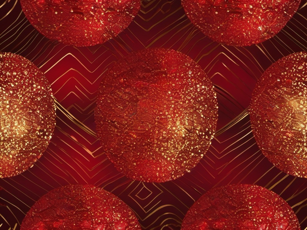 Red Background With Gold Glitter  