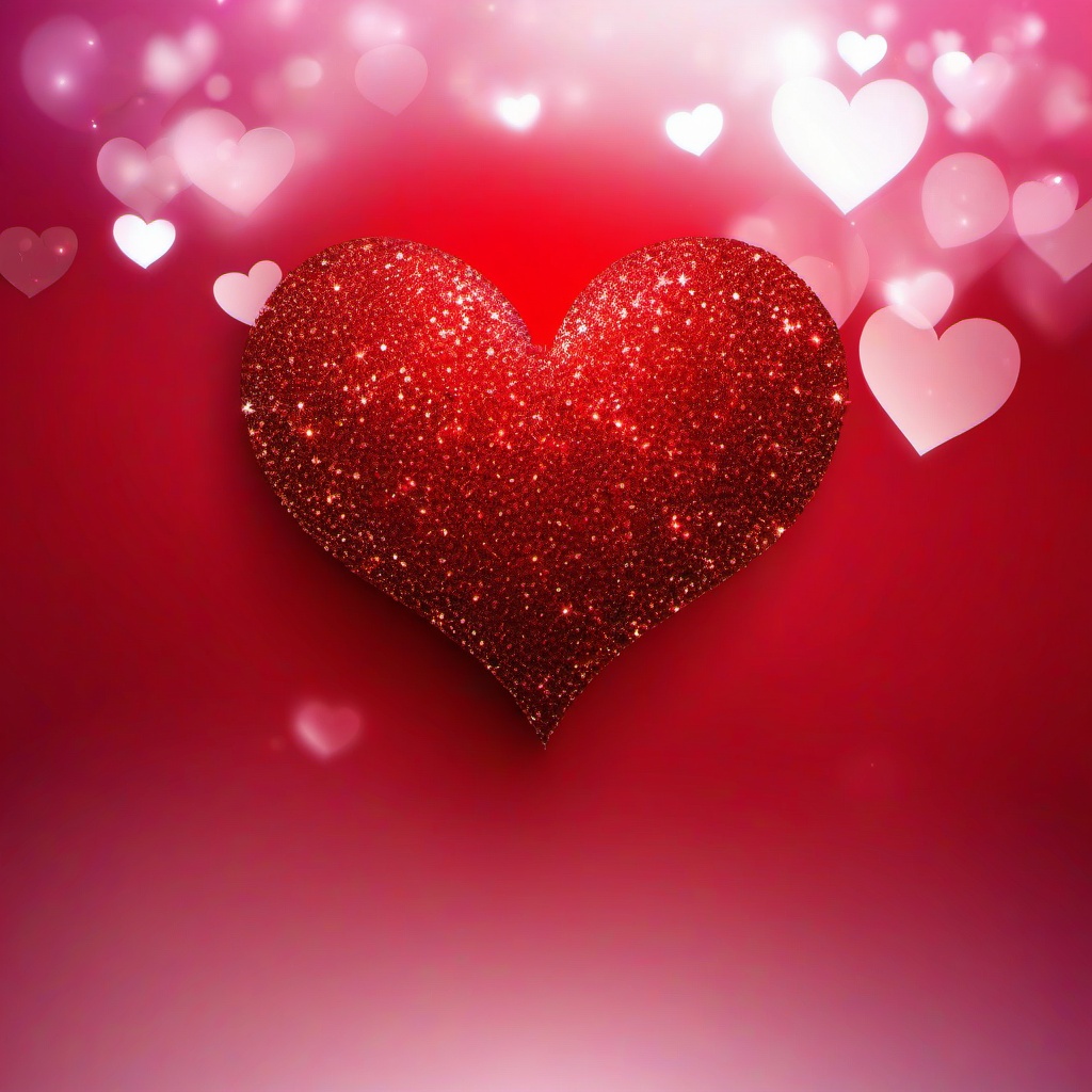 Valentine Background Wallpaper - red heart glitter background  