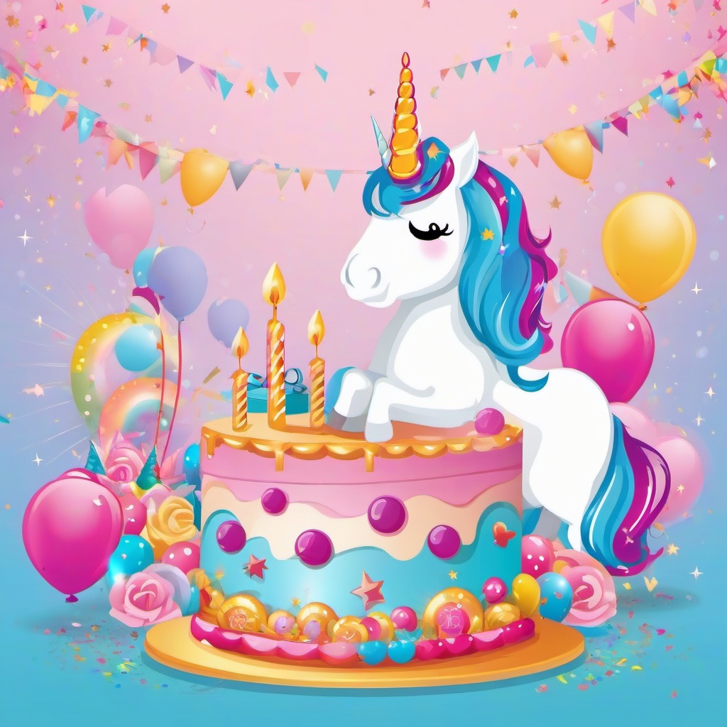 Party Background Wallpaper - unicorn happy birthday background  