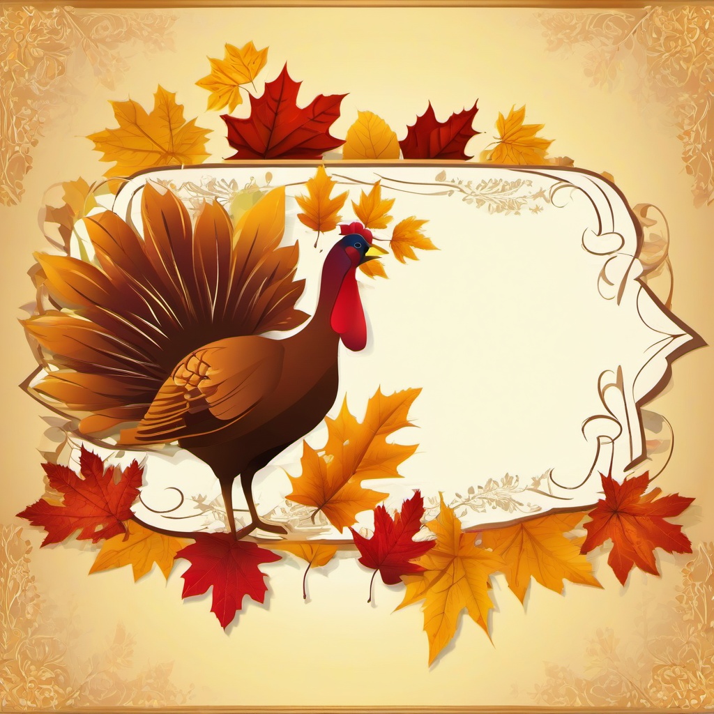 Happy Thanksgiving clipart - Thanksgiving cards with autumn leaves  